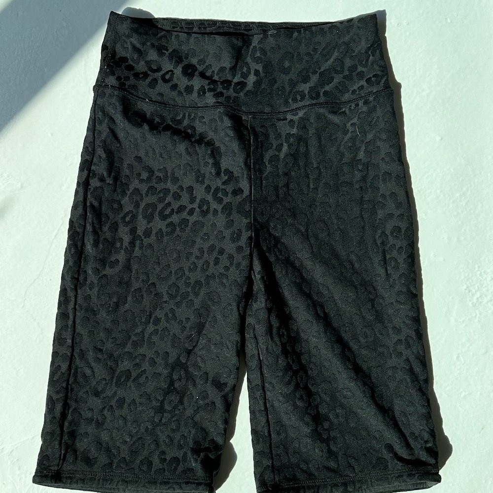 Leopard Print Biker Shorts